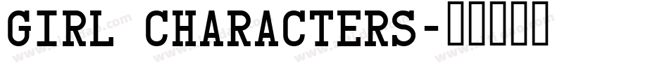Girl Characters字体转换
